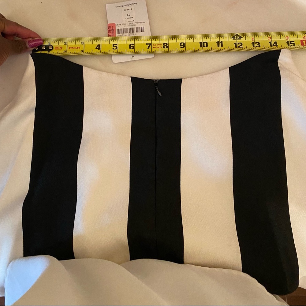 Belle Badgley Mischka Black and White Maxi Skirt size 10 - Picture 6 of 7